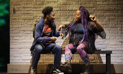 Kadijah Raquel and Ashley D. Kelley in the world premiere of Eve’s Song, written by Patricia Ione Lloyd | Photo credit: Joan Marcus