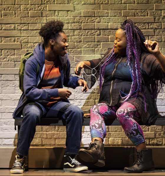 Kadijah Raquel and Ashley D. Kelley in the world premiere of Eve’s Song, written by Patricia Ione Lloyd | Photo credit: Joan Marcus